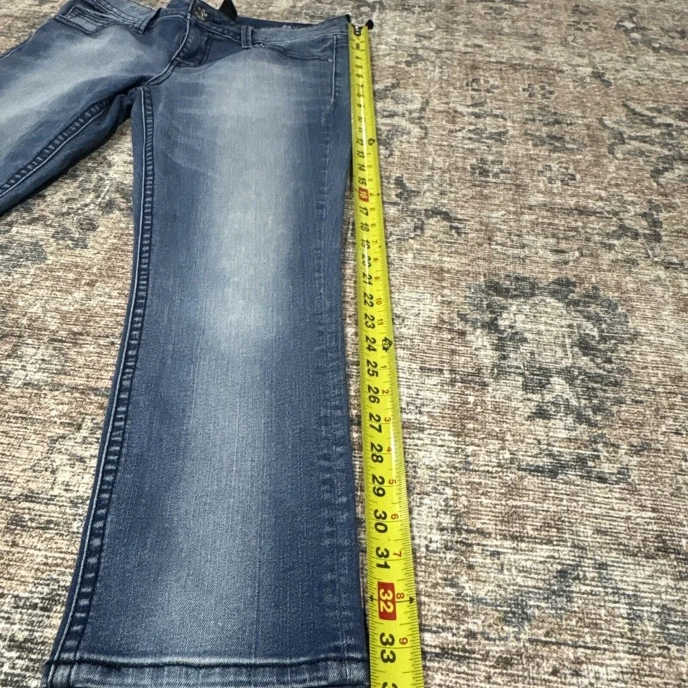 A.N.A Womens Jeans 28/6 Blue Straight Mid Rise Medium Wash Denim Solid 5 Pockets